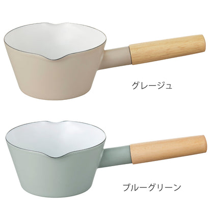 BRUNO ホーローミルクパン 14cm IH対応 富士ホーロー