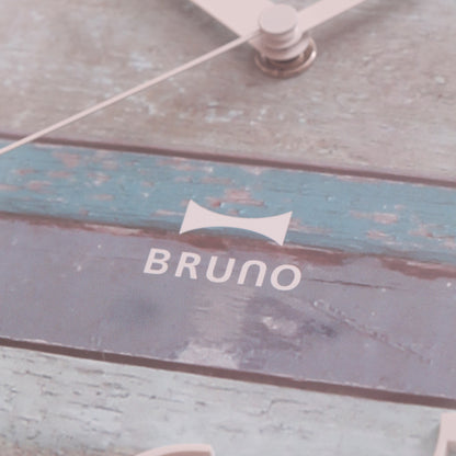 BRUNO 掛け時計 ビンテージウッドクロック 電波時計