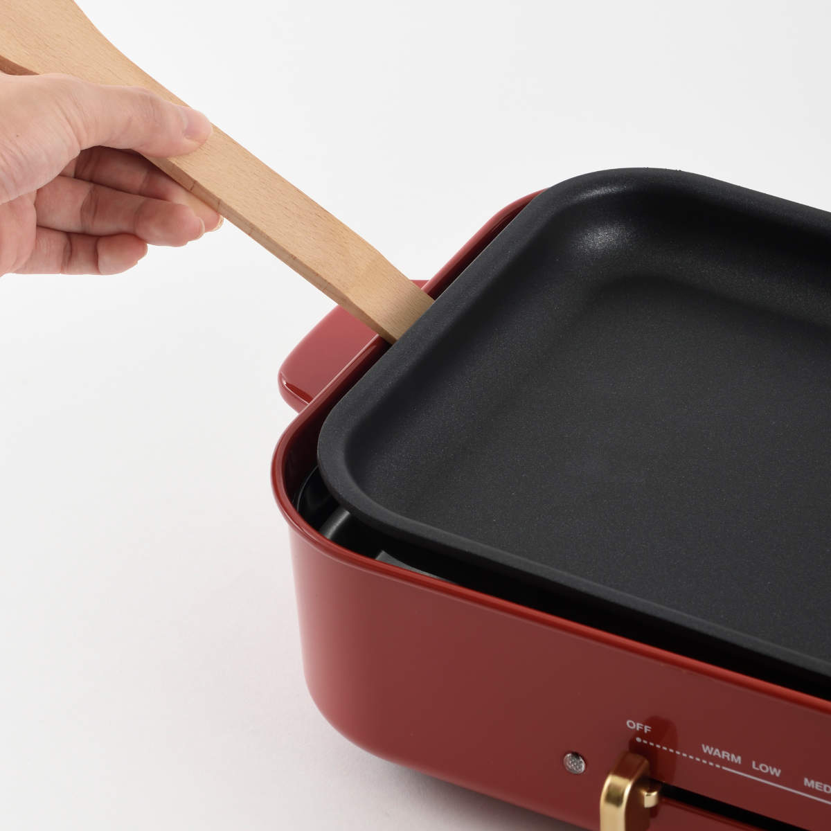 BRUNO コンパクトホットプレート たこ焼きプレート付き 蓋付き