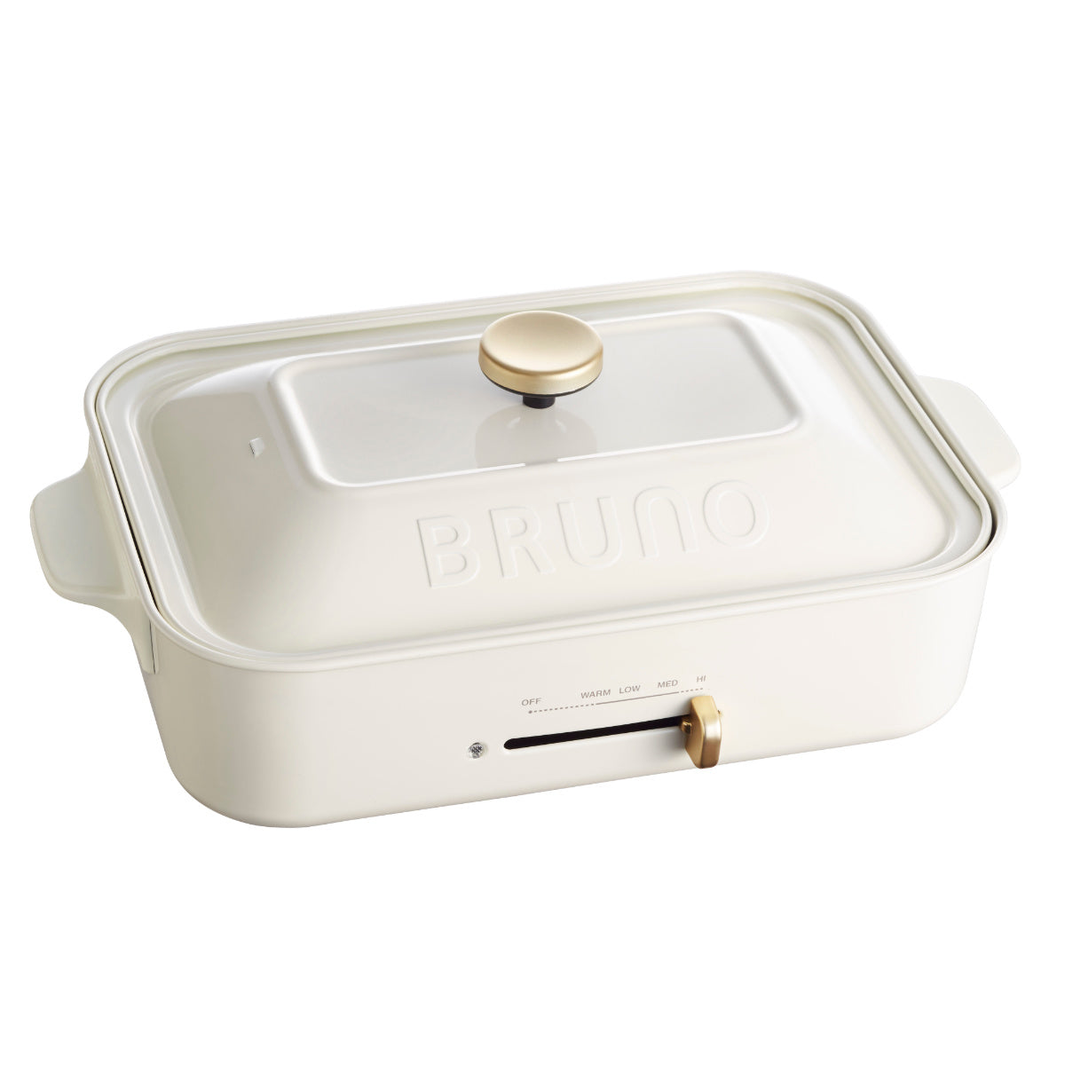 BRUNO コンパクトホットプレート たこ焼きプレート付き 蓋付き