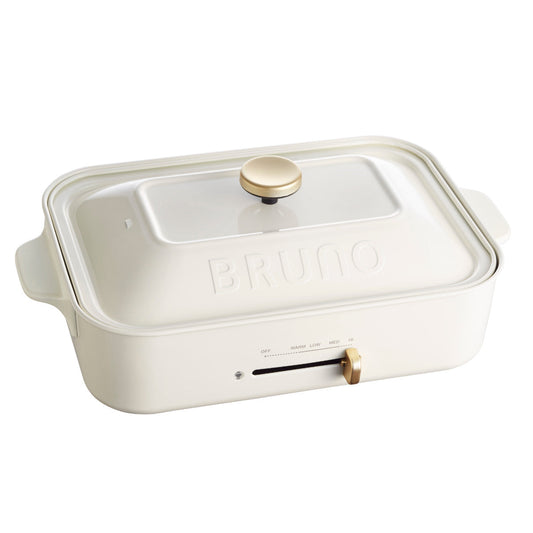 BRUNO コンパクトホットプレート たこ焼きプレート付き 蓋付き