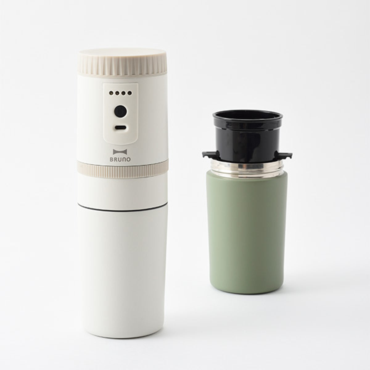 BRUNO コーヒーメーカー ミル付き 200ml 全自動 ステンレス