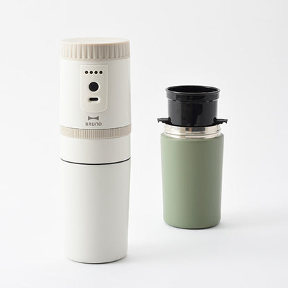 BRUNO コーヒーメーカー ミル付き 200ml 全自動 ステンレス