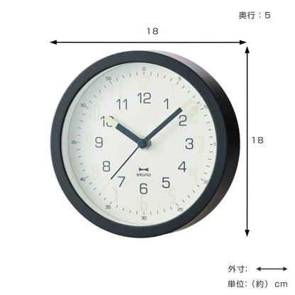BRUNO 置掛両用時計 蓄光7セグクロック 連続秒針