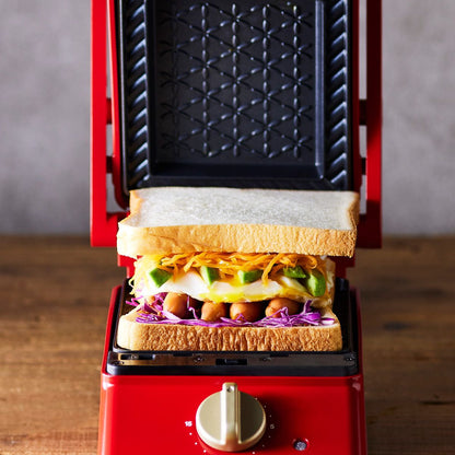 BRUNO グリルサンドメーカー シングル 両面焼き 550W
