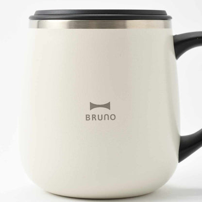 BRUNO マグカップ 320ml 蓋つきステンレスマグ short