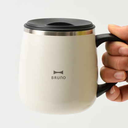 BRUNO マグカップ 320ml 蓋つきステンレスマグ short