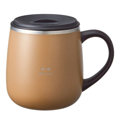 BRUNO マグカップ 320ml 蓋つきステンレスマグ short