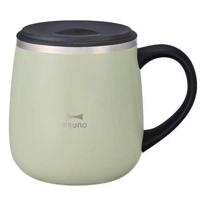 BRUNO マグカップ 320ml 蓋つきステンレスマグ short