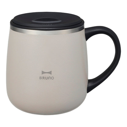 BRUNO マグカップ 320ml 蓋つきステンレスマグ short
