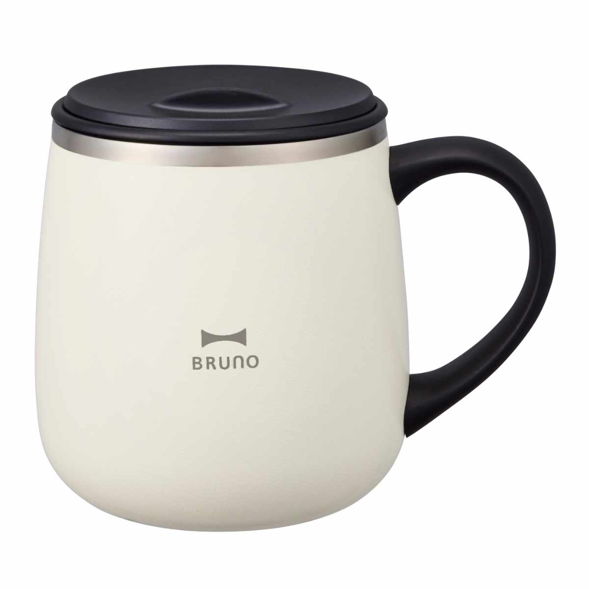 BRUNO マグカップ 320ml 蓋つきステンレスマグ short