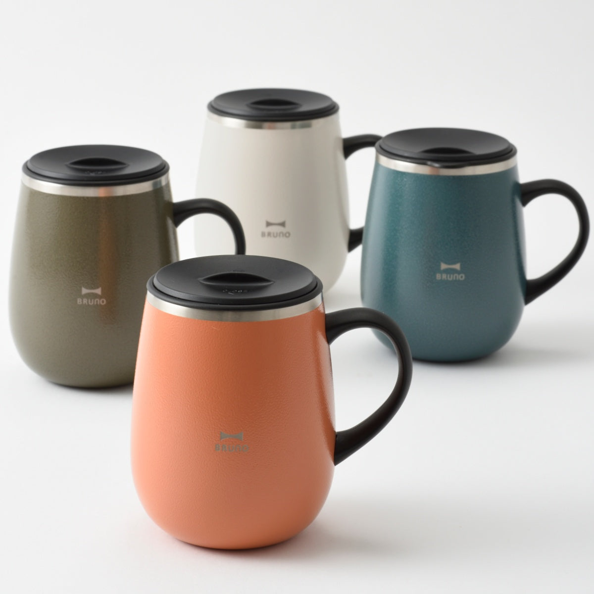 BRUNO マグカップ 460ml 蓋つきステンレスマグ tall