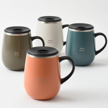 BRUNO マグカップ 460ml 蓋つきステンレスマグ tall
