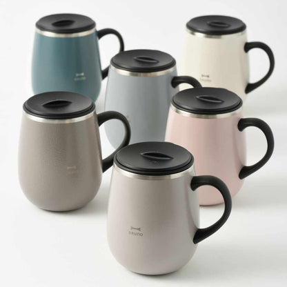 BRUNO マグカップ 460ml 蓋つきステンレスマグ tall