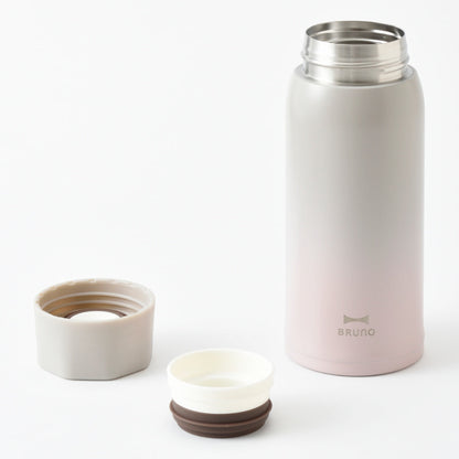 BRUNO 水筒 350ml 軽量 ステンレス スクリューボトル medium 保温 保冷