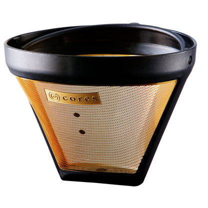 Cores コーヒーフィルター 2～4杯用 ゴールドフィルター 純金メッキ