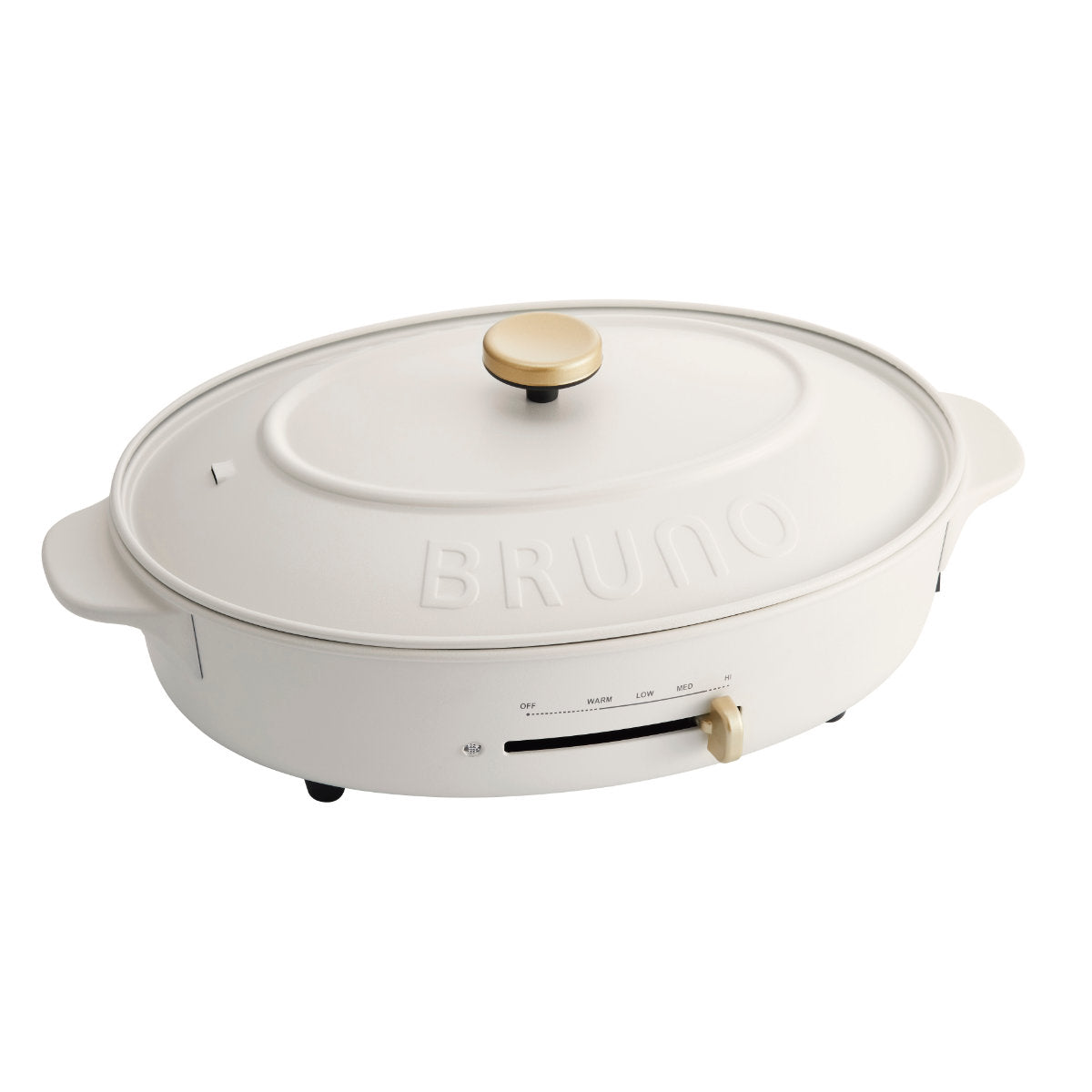 BRUNO オーバルホットプレート たこ焼きプレート付き 蓋付き crassy+