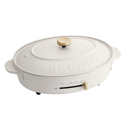 BRUNO オーバルホットプレート たこ焼きプレート付き 蓋付き crassy+