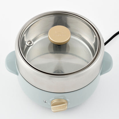 BRUNO コンパクトマルチグリルポット ステンレス蒸し器付き グリルプレート付き