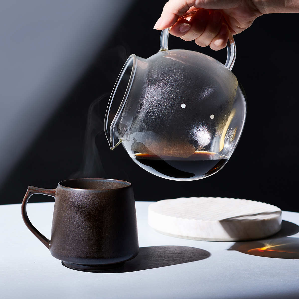 Cores コーヒーサーバー 750ml 6カップ用 クリアガラスサーバー
