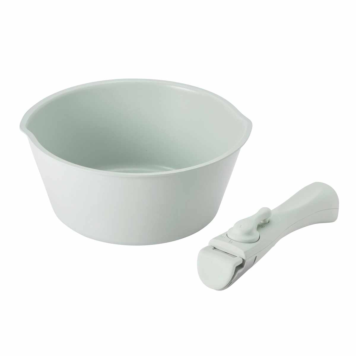 BRUNO 片手鍋 20cm IH対応 着脱ハンドル式 取っ手付き セラミックコート