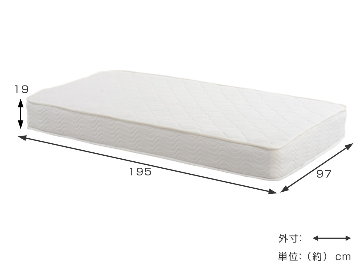 3分組立ベッド シングル ポケットコイルマットレスセット ベッドボード 2口コンセント付 工具不要