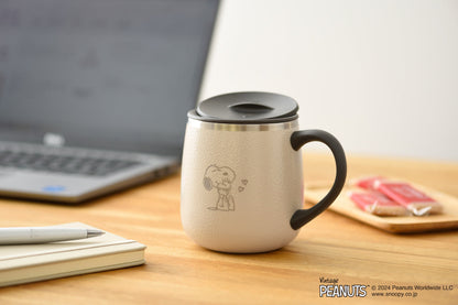 BRUNO マグカップ 320ml PEANUTS 蓋つきステンレスマグ short