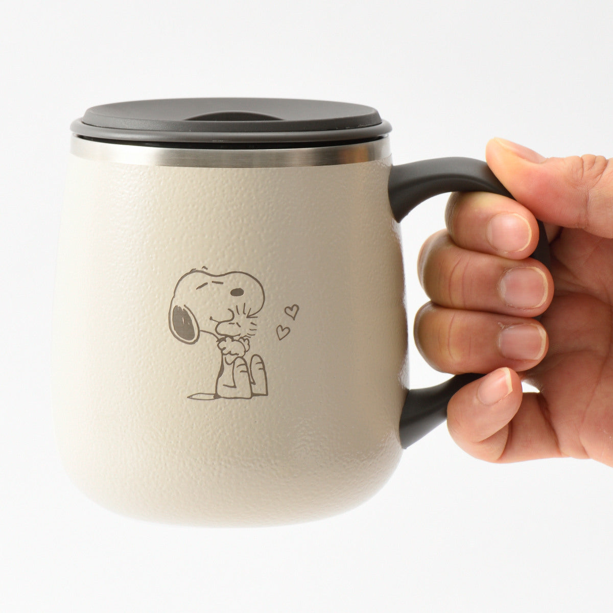 BRUNO マグカップ 320ml PEANUTS 蓋つきステンレスマグ short