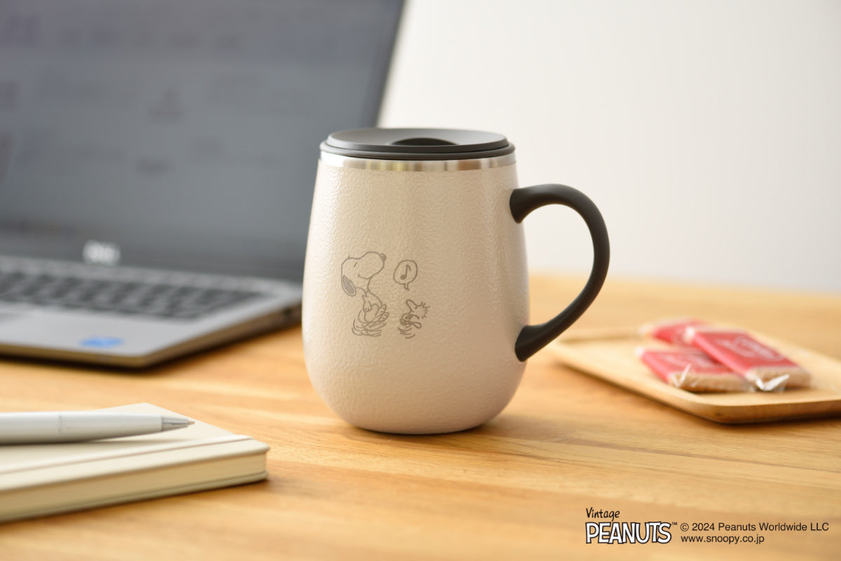 BRUNO マグカップ 460ml PEANUTS 蓋つきステンレスマグ tall