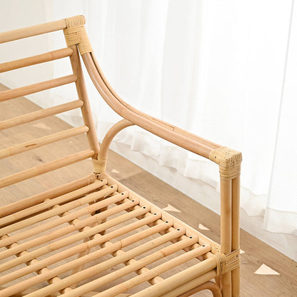 2人掛けソファ ラタン 座面高40cm クッション付 Breeze