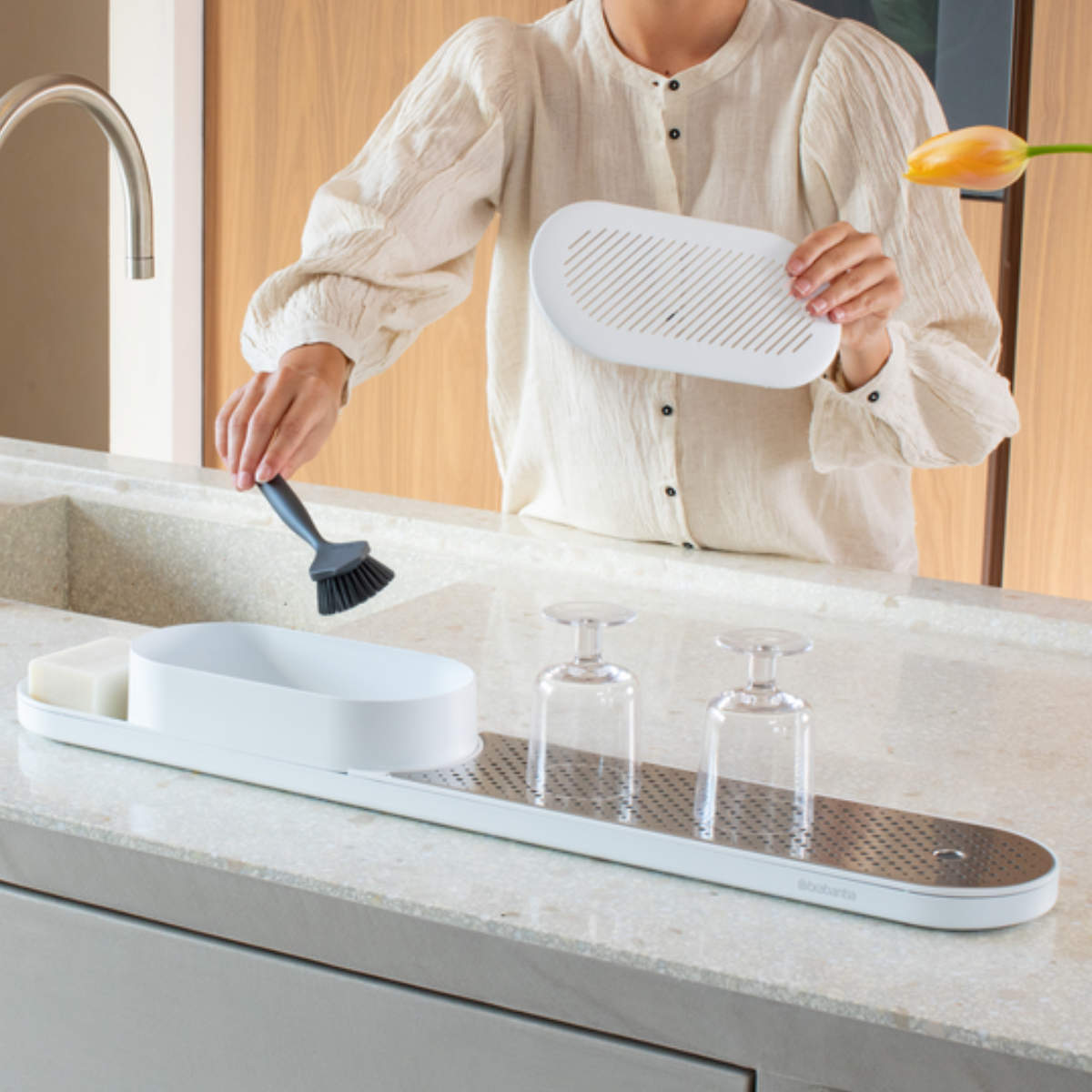 brabantia スポンジラック オーガナイザー＆トレイ M.I.