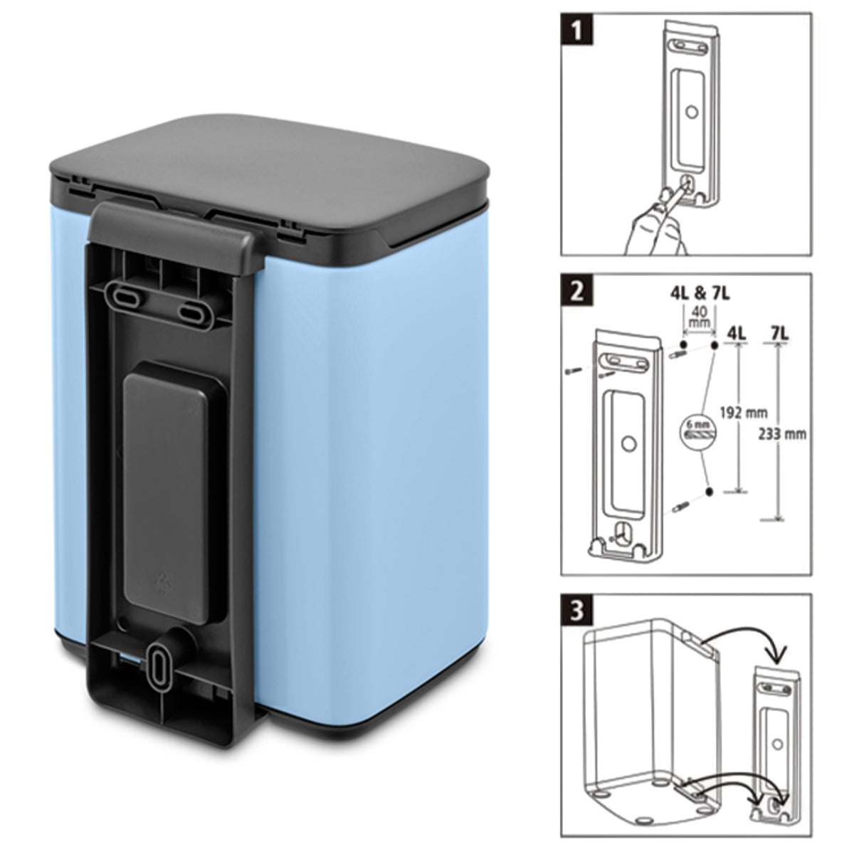 brabantia ゴミ箱 4L オープン式 Bo Waste Bin