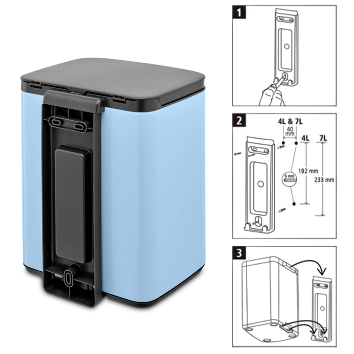 brabantia ゴミ箱 7L オープン式 Bo Waste Bin