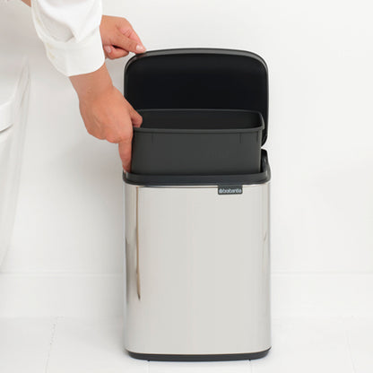 brabantia ゴミ箱 7L オープン式 Bo Waste Bin ブリリアントスチール