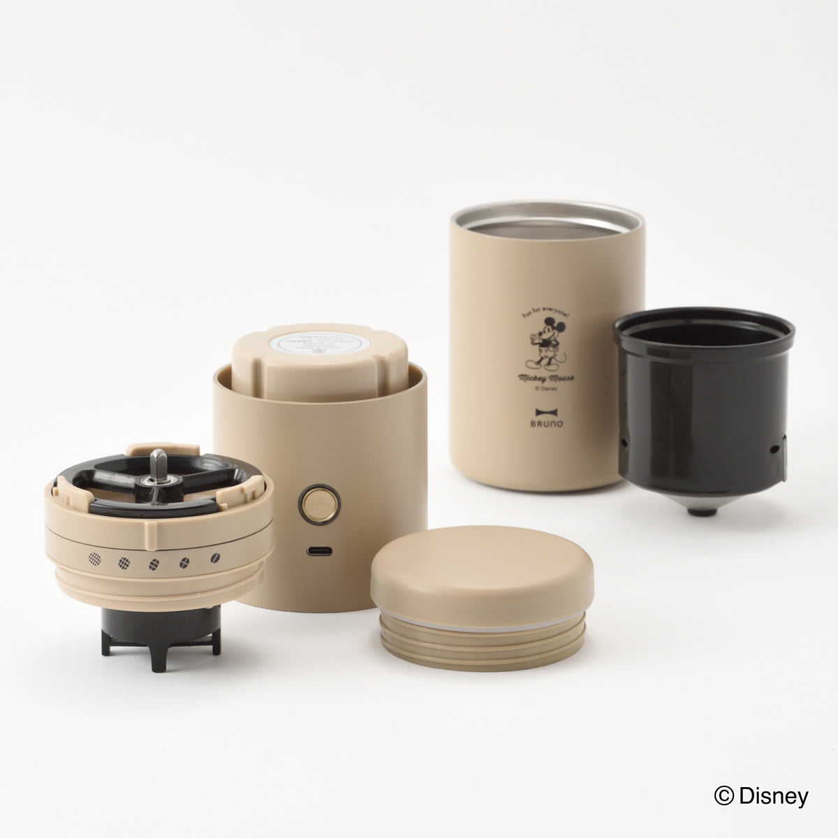 BRUNO コーヒーメーカー DISNEY 真空二重構造 パーソナル電動ミルコーヒーメーカー