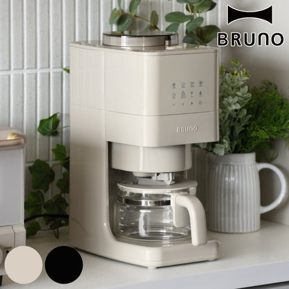 BRUNO 全自動コーヒーメーカー コーン式 ミル付き コンパクト タイマー機能付き