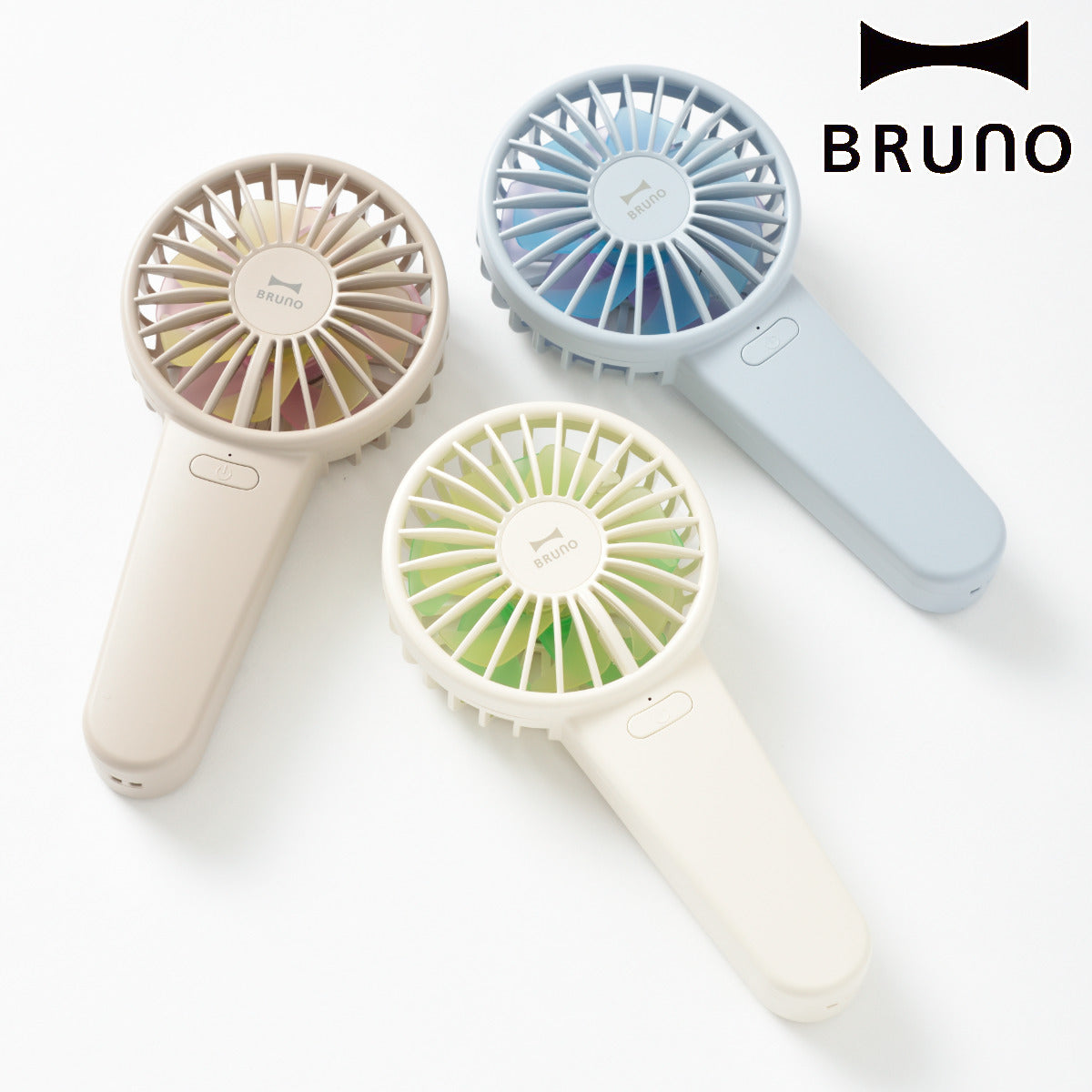 BRUNO ハンディファン コンパクト ダブルフルールファン ストラップ付き