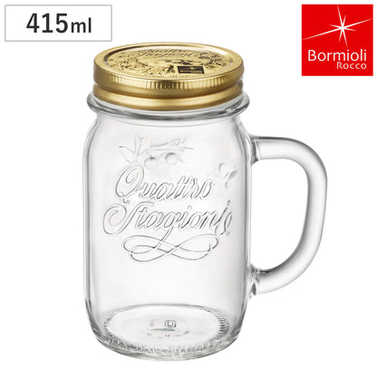 Bormioli Rocco ボルミオリ・ロッコ ガラス瓶 415ml Q.S.ドリンキング ジャー 415cc