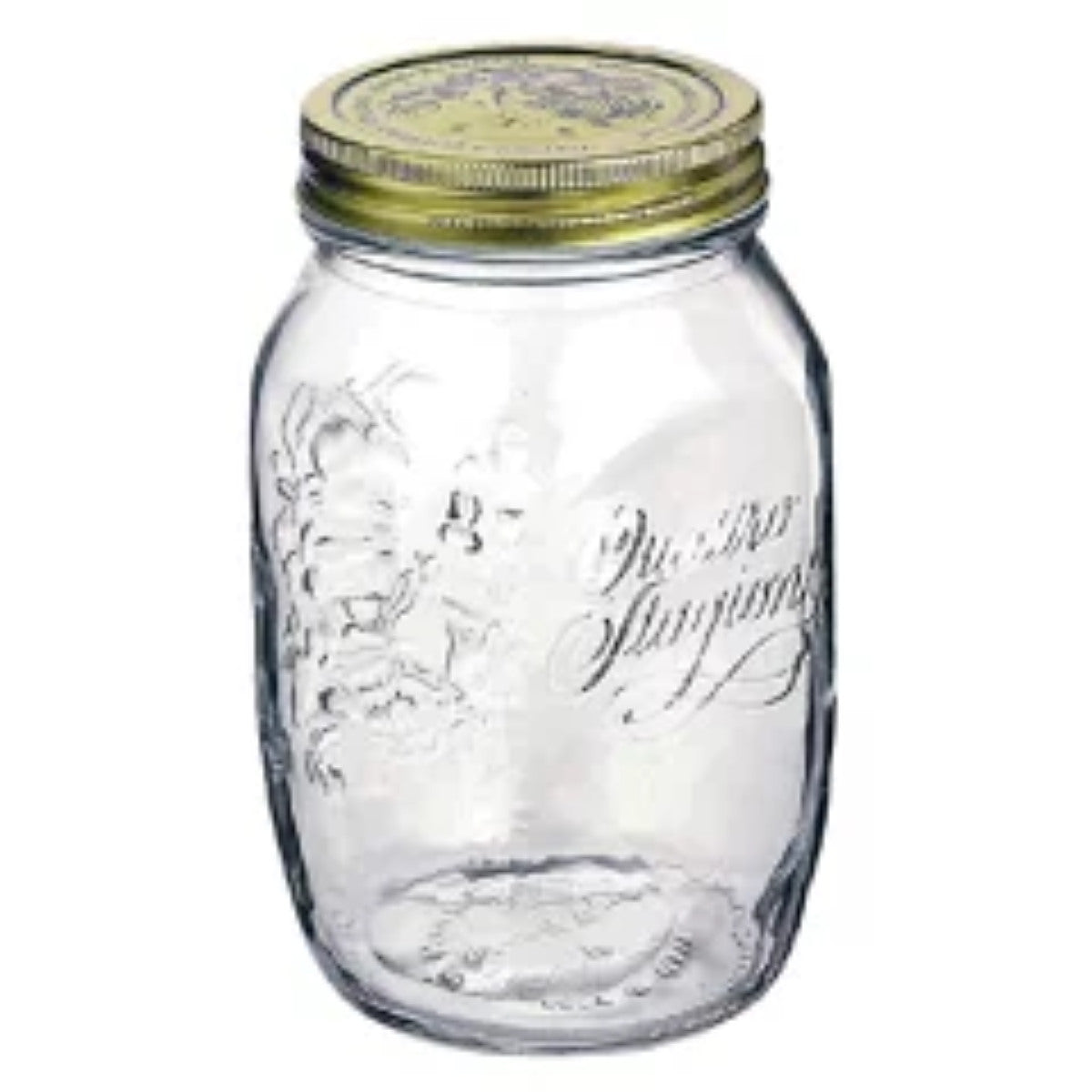 Bormioli Rocco ボルミオリ・ロッコ クアトロスタッジオーニ ジャム瓶 メタルキャップジャー 1000ml ガラス製