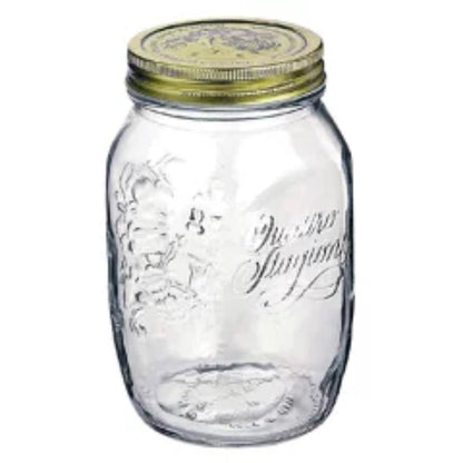 Bormioli Rocco ボルミオリ・ロッコ クアトロスタッジオーニ ジャム瓶 メタルキャップジャー 1000ml ガラス製